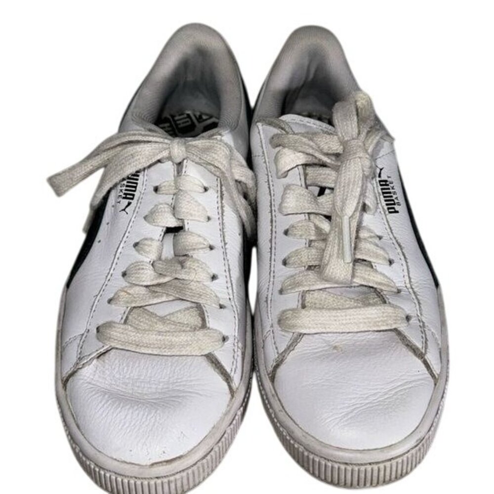 Puma Basket White & Black Womens Sneakers Size 6